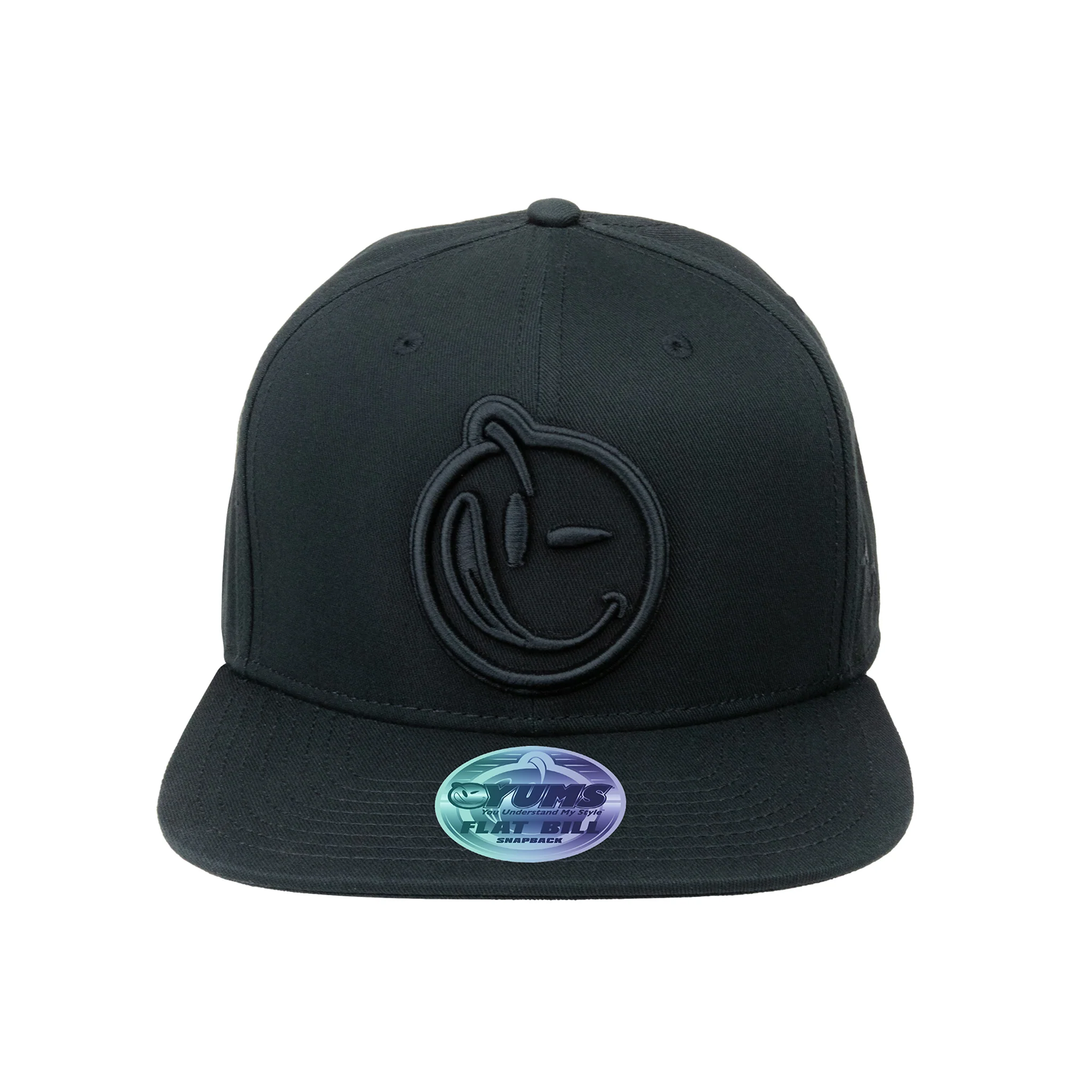 Classic Black Flat Bill Snapback - Image 2